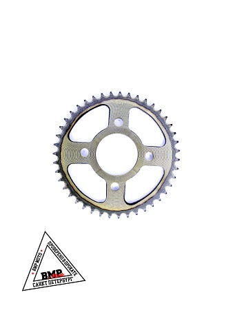 Венец, звезда ведомая (428H-43) сталь, закаленные зубья CG/CB 4х90х58 BMP-moto