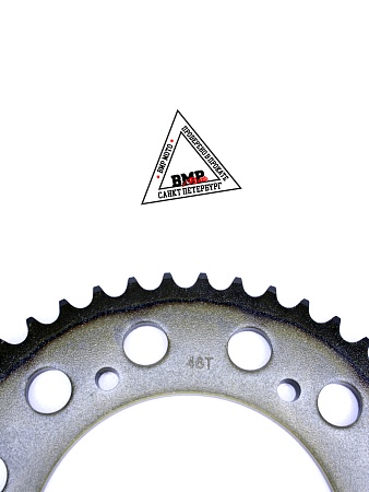 Венец, звезда ведомая (520-46) сталь, закаленные зубья Кросс 250-450 6х153х125 BMP-moto