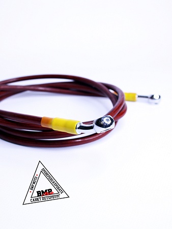 Шланг гидравлический тормозной (армированный) L=2000 d=10мм красный (11843)