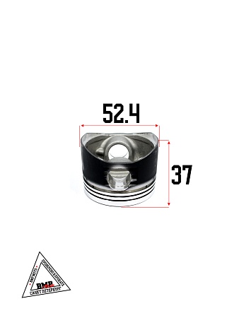Цилиндро - поршневая группа 4T GY6-125cc, 152QMI, D52.40мм, Hц-90/69мм (00002438)