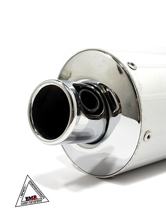 Глушитель (комплект) 4T 50/100cc 139QMB; L-320мм, D-110мм (бочка) (00003672)