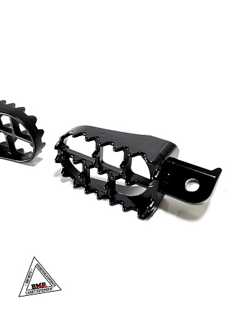 Подножки водителя для питбайка пара (черн/сер) BMP-moto