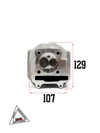 Головка цилиндра в сборе 4T 150cc 157QMJ 57,40мм, клап. d-24/28мм; GY6-150 (клапана, р/вал, коромысл
