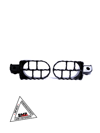 Подножки водителя для питбайка пара (черн/сер)