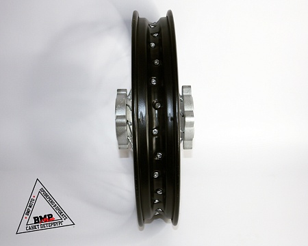 Обод задний 14&quot; (1,85-R14 d=15mm) сталь/черный 4x92x76/4x100x76 (звезда/диск)