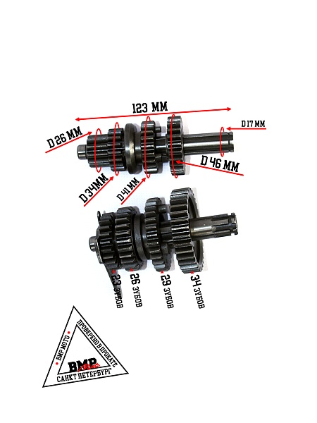 КПП в сборе 152FMH (6001+6203+6201) 110см3