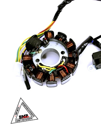 Статор генератора 161QMK 200см3 (AC 11 катушек) с реверсом