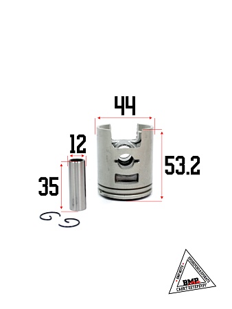Цилиндро - поршневая группа 2T Honda DIO-65cc, AF18/27, D44.00мм (SEE) (11001)