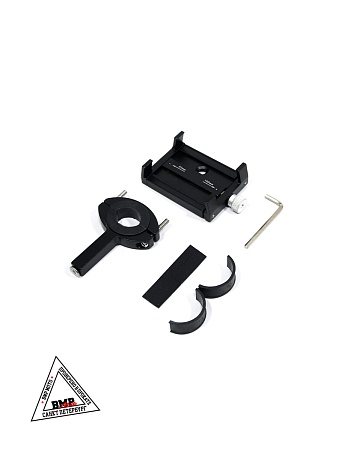 Держатель для телефона на руль (до 55*100mm) (черный, алюминий) "HUAN SEN" (D-5270)