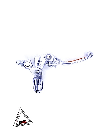 Рычаги тормоз+сцепление складные c силиконовыми накладками в сборе питбайк (оранжевые)