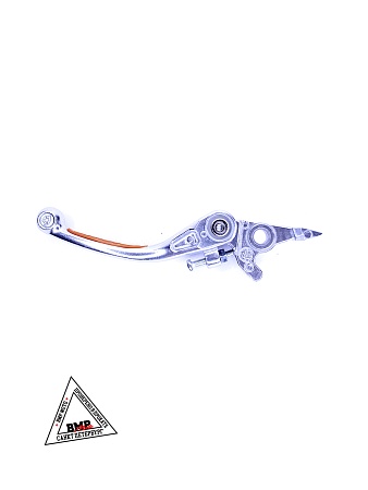 Рычаги тормоз+сцепление складные c силиконовыми накладками в сборе питбайк (оранжевые)