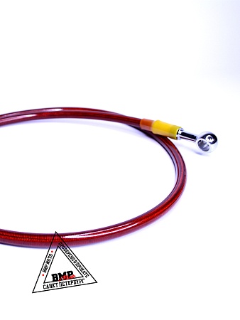 Шланг гидравлический тормозной (армированный) L=1000 d=10мм красный (11837)