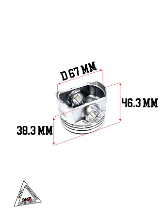 ЦПГ (поршневая) 167FMM (CG250) (67*65) (89,3/88,65/80,1/16) 250см3 ZS X-TECH
