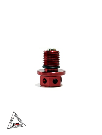 Пробка сливная масляная CNC с магнитом красная