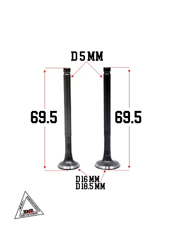 Клапана (компл пруж. сухарь) 139QMB 50/80см3