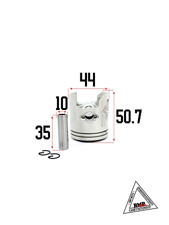 Цилиндро - поршневая группа 2T Yamaha JOG-65сс, 3KJ, D44.00мм (SEE) (00000178)
