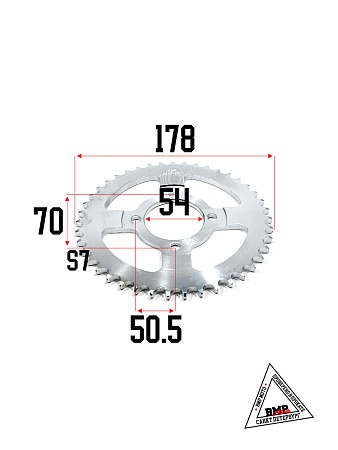 Звезды трансмиссии (пара) Alpha Delta 428-15T+T428-43T (+цепь 116L) "KOMATCU" (Z-6546)