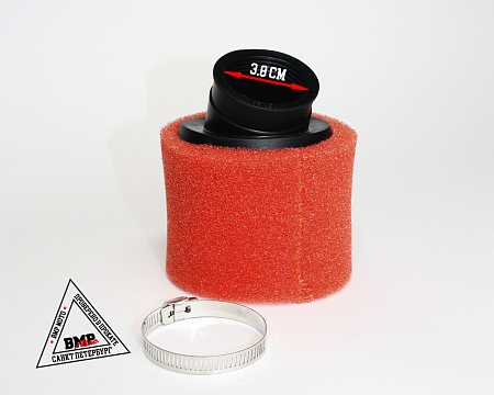 Фильтр возд. нулевик #2 (d=38mm) поролон красный