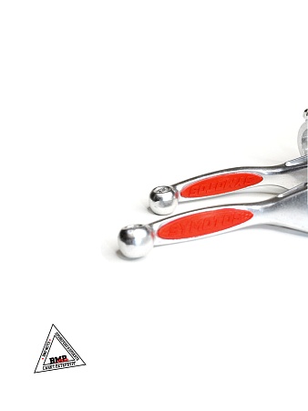 Рычаги тормоз + сцепления складные c силиконовыми накладками в сборе питбайк / мотоцикл / Красные