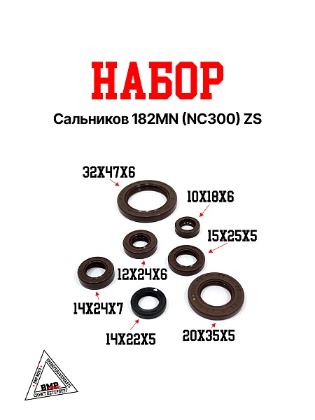 Набор сальников 182MN (NC300) ZS