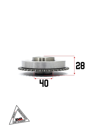 Муфта обгонная (с резьбой) в сборе со звездой (41Т) 4T 139FMB,147FMH,152FMH; DELTA, ALPHA, ATV50-125