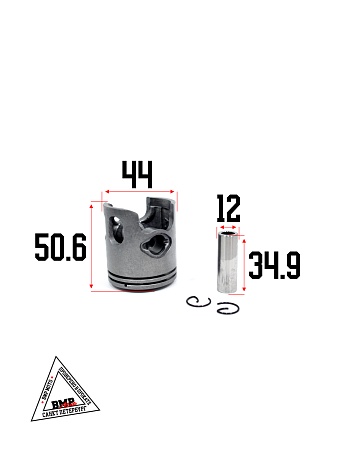 Цилиндро - поршневая группа 2T STELS QJ- 65cc, 1E40QМB, D44.00мм (p-12мм) (SEE) (00005569)