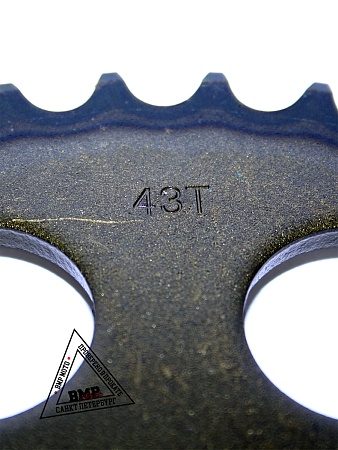 Венец, звезда ведомая (520-43) сталь, закаленные зубья CG/CB 4х90х58 BMP-moto