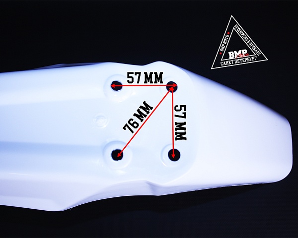 Крыло переднее кросс (19" колесо) белое