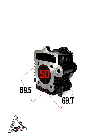 ЦПГ (поршневая) 100см3 (50x41,5) ТЮНИНГ из 70сс в 100сс Alpha (68,4/69,2/62,8/13)