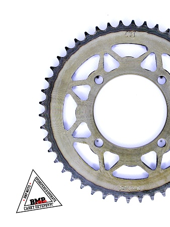Венец, звезда ведомая (428H-46) сталь, закаленные зубья PIT BIKE 125-190 4х92х76 BMP-moto
