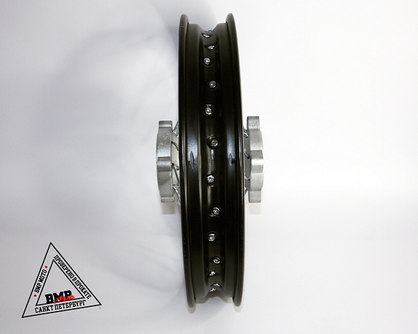 Обод задний 14&quot; (1,85-R14 d=15mm) сталь/черный 4x92x76/4x100x76 (звезда/диск)
