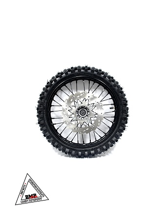 Обод 14" передний сталь с резиной 60/100-14" (d15mm, торм. диск 220мм) черный