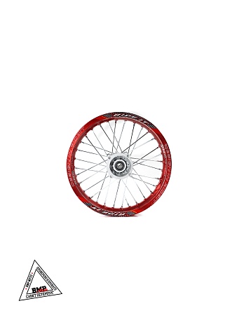 Обод задний 14" (1,85-R14 d=15мм) алюминий/красный