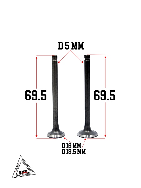 Клапана (компл пруж. сухарь) 139QMB 50/80см3