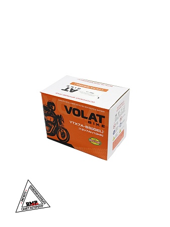 Аккумуляторная батарея 7Ah Volat YTX7A-BS(MF) L+
