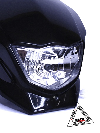 Фара в сборе B-018 кросс черная