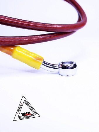 Шланг гидравлический тормозной (армированный) L=1300 d=10мм красный 