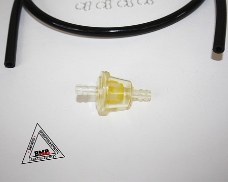 Кран топливный с фильтром, шлангом, хомутами