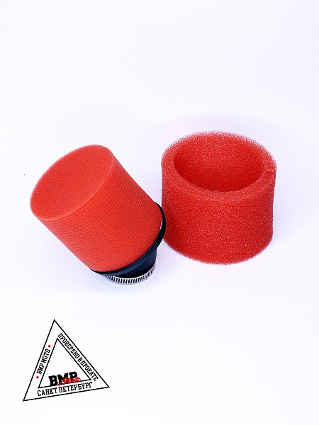 Фильтр возд. нулевик #2 (d=32mm) поролон красный