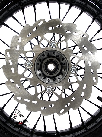 Обод 14" передний сталь с резиной 60/100-14" (d15mm, торм. диск 220мм) черный