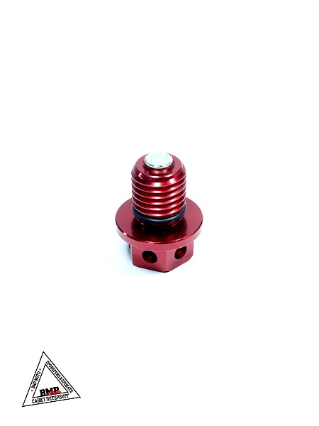Пробка сливная масляная CNC с магнитом красная