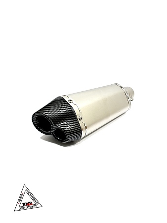 Глушитель AKRAPOVIC #12 (двойной) шестигранный титан