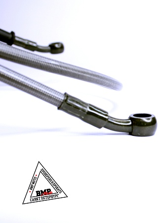 Шланг гидравлический тормозной (армированный) L=1000 d=10мм серый BMP-moto