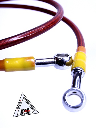 Шланг гидравлический тормозной (армированный) L=1200 d=10мм красный (11839)