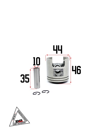 Цилиндро - поршневая группа 2T ТВ-65сс, 1E41QMB, D44.00мм (SEE); Suzuki Ran, GEMMA, BM Joy, Style, G