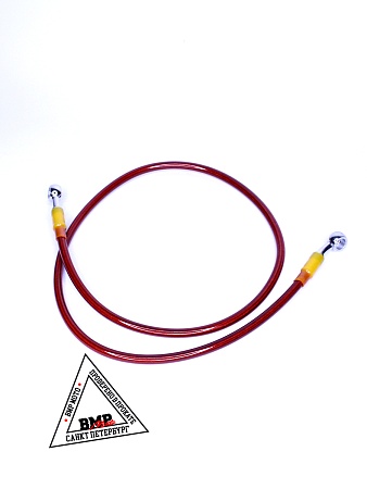 Шланг гидравлический тормозной (армированный) L=1000 d=10мм красный (11837)