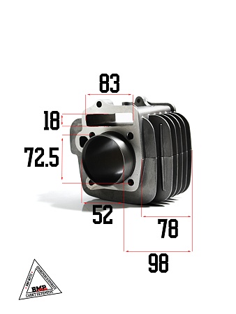 Цилиндро поршневая группа 153FMI 125cm  (D пальца 14мм)