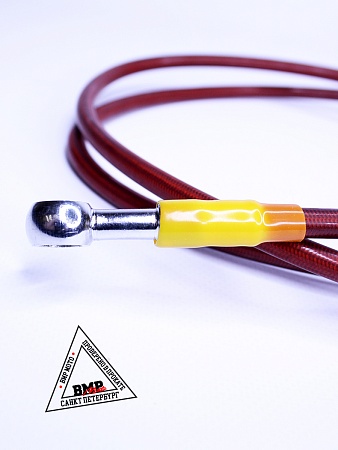 Шланг гидравлический тормозной (армированный) L=1300 d=10мм красный (11840)