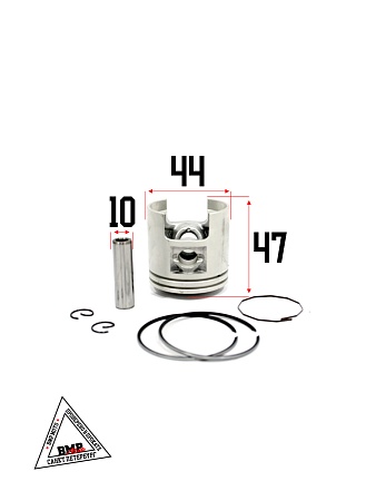 Цилиндро - поршневая группа 2T Suzuki Let's-65cc, D44.00мм (SEE) (00005575)