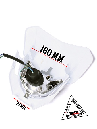 Фара в сборе B-018 кросс белая